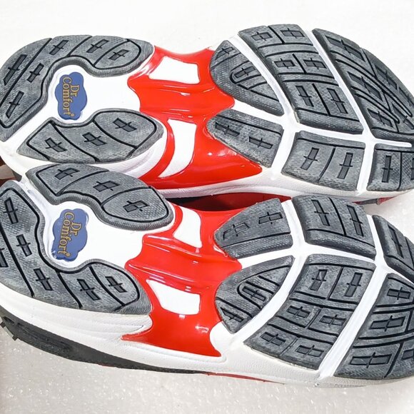 Dr. Comfort Red & Black Athletic Walking Shoes Women's 6W Extra Wide EUC - Picture 3 of 13